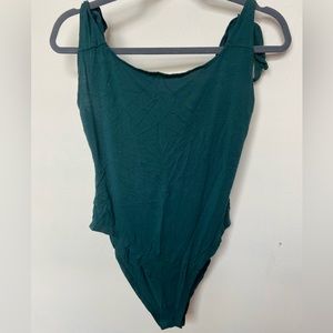 Blue low back bodysuit